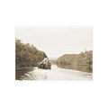 Sepia Riverboat Photo Print — Vintage Nature Wall Art (Unframed)